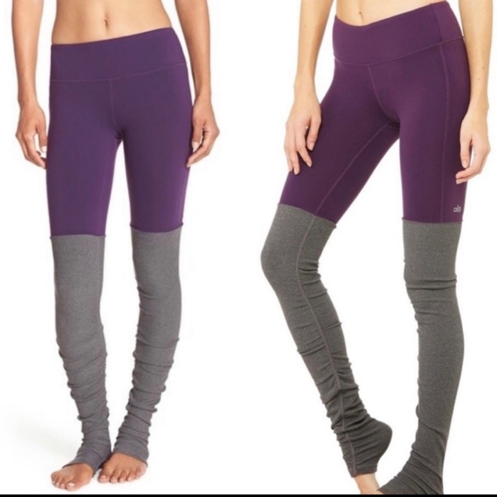 ALO NWOT purple and grey leggings